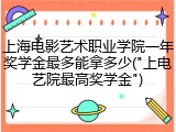 上海电影艺术职业学院一年奖学金最多能拿多少("上电艺院最高奖学金")