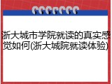 浙大城市学院就读的真实感觉如何(浙大城院就读体验)