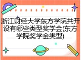 浙江财经大学东方学院共开设有哪些类型奖学金(东方学院奖学金类型)