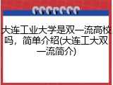 大连工业大学是双一流高校吗，简单介绍(大连工大双一流简介)