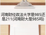 河南财经政法大学是985还是211(河南财大是985吗)