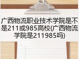 广西物流职业技术学院是不是211或985高校(广西物流学院是211985吗)