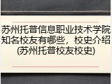 苏州托普信息职业技术学院知名校友有哪些，校史介绍(苏州托普校友校史)