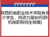 陕西机电职业技术学院有多少学生，师资力量如何(陕机电职院师生规模)
