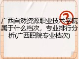 广西自然资源职业技术学院属于什么档次，专业排行分析(广西职院专业档次)