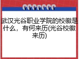武汉光谷职业学院的校徽是什么，有何来历(光谷校徽来历)