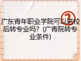 广东青年职业学院可以进校后转专业吗？(广青院转专业条件)