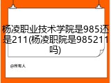 杨凌职业技术学院是985还是211(杨凌职院是985211吗)