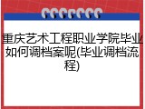 重庆艺术工程职业学院毕业如何调档案呢(毕业调档流程)