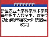 新疆农业大学科学技术学院每年招生人数多少，政策变动如何(新疆农大科院招生政策)