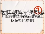徐州工业职业技术学院专业开设有哪些,特色在哪(徐工职院特色专业)