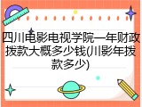 四川电影电视学院一年财政拨款大概多少钱(川影年拨款多少)