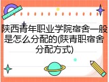 陕西青年职业学院宿舍一般是怎么分配的(陕青职宿舍分配方式)