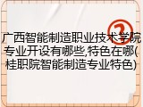 广西智能制造职业技术学院专业开设有哪些,特色在哪(桂职院智能制造专业特色)
