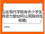 山东现代学院有多少学生，师资力量如何(山现院师生规模)