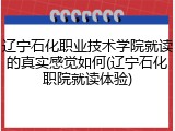 辽宁石化职业技术学院就读的真实感觉如何(辽宁石化职院就读体验)