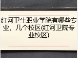 红河卫生职业学院有哪些专业，几个校区(红河卫院专业校区)