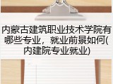 内蒙古建筑职业技术学院有哪些专业，就业前景如何(内建院专业就业)