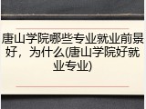 唐山学院哪些专业就业前景好，为什么(唐山学院好就业专业)