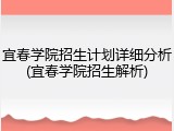 宜春学院招生计划详细分析(宜春学院招生解析)