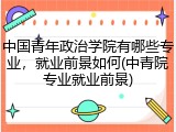 中国青年政治学院有哪些专业，就业前景如何(中青院专业就业前景)