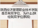 陕西经济管理职业技术学院是否有双学位，为什么(陕经院双学位原因)