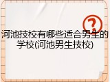 河池技校有哪些适合男生的学校(河池男生技校)