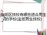 宝坻区技校有哪些适合男生的学校(宝坻男生技校)