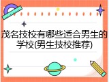 茂名技校有哪些适合男生的学校(男生技校推荐)