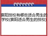 襄阳技校有哪些适合男生的学校(襄阳适合男生的技校)