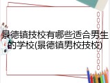 景德镇技校有哪些适合男生的学校(景德镇男校技校)
