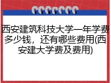 西安建筑科技大学一年学费多少钱，还有哪些费用(西安建大学费及费用)