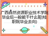 广西自然资源职业技术学院毕业后一般能干什么呢(桂职院毕业去向)