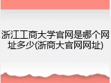 浙江工商大学官网是哪个网址多少(浙商大官网网址)