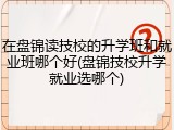 在盘锦读技校的升学班和就业班哪个好(盘锦技校升学就业选哪个)