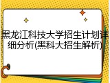 黑龙江科技大学招生计划详细分析(黑科大招生解析)