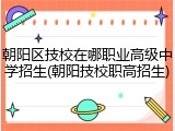 朝阳区技校在哪职业高级中学招生(朝阳技校职高招生)
