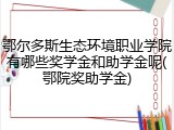 鄂尔多斯生态环境职业学院有哪些奖学金和助学金呢(鄂院奖助学金)