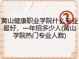 黄山健康职业学院什么专业最好，一年招多少人(黄山学院热门专业人数)