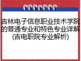 吉林电子信息职业技术学院的普通专业和特色专业详解(吉电职院专业解析)