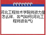 河北工程技术学院师资力量怎么样，名气如何(河北工程师资名气)