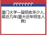 厦门大学一届招收多少人，最近几年(厦大近年招生人数)