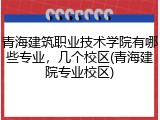 青海建筑职业技术学院有哪些专业，几个校区(青海建院专业校区)