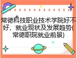 常德科技职业技术学院好不好，就业现状及发展趋势(常德职院就业前景)