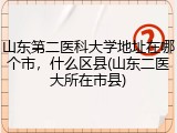 山东第二医科大学地址在哪个市，什么区县(山东二医大所在市县)