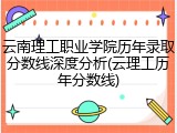 云南理工职业学院历年录取分数线深度分析(云理工历年分数线)