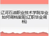 辽河石油职业技术学院毕业如何调档案呢(辽职毕业调档)