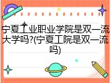 宁夏工业职业学院是双一流大学吗?(宁夏工院是双一流吗)