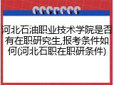河北石油职业技术学院是否有在职研究生,报考条件如何(河北石职在职研条件)