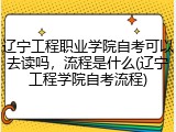 辽宁工程职业学院自考可以去读吗，流程是什么(辽宁工程学院自考流程)